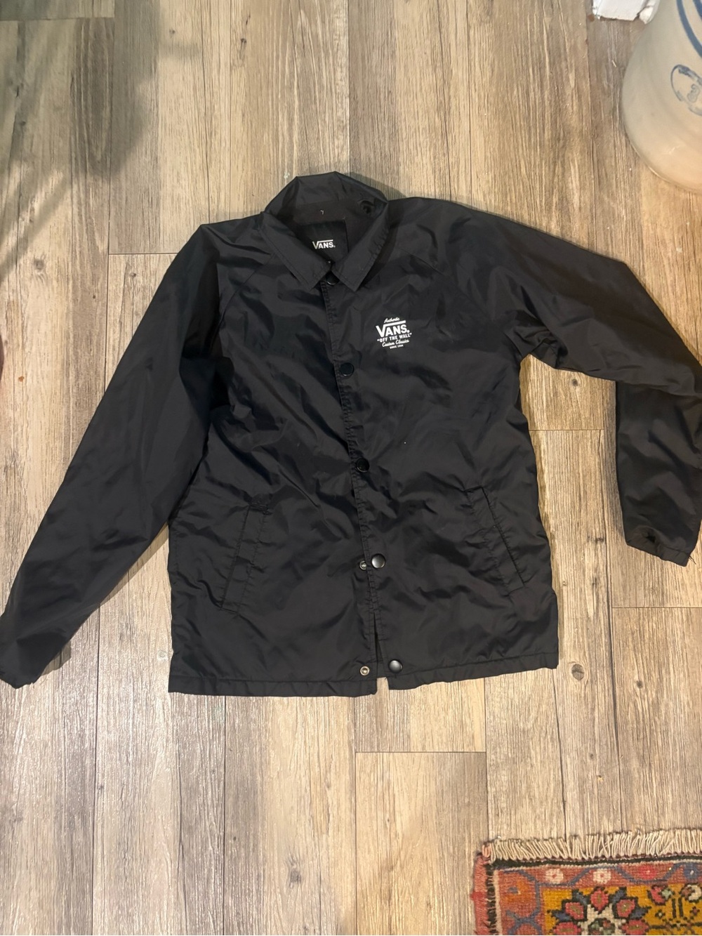 Vans Black Jacket with White Chest Logo